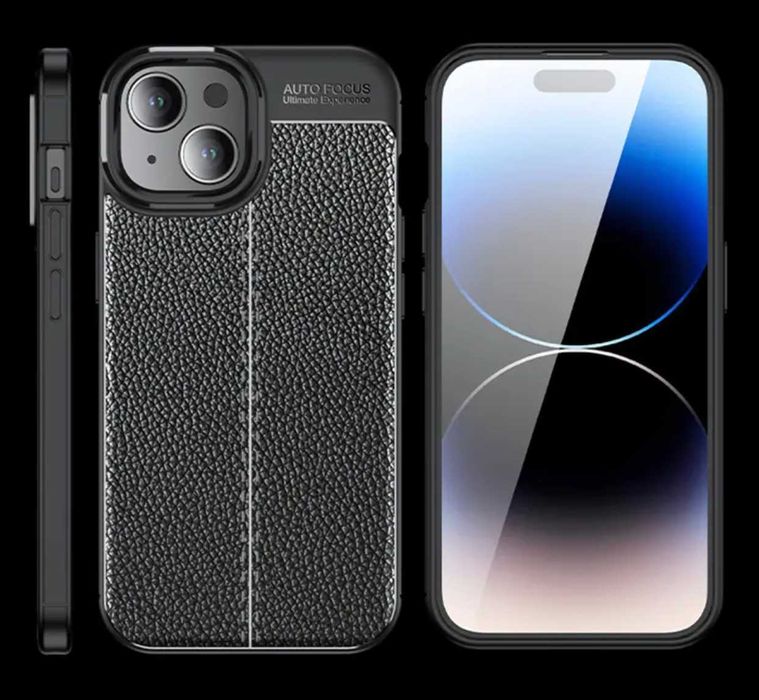 Husa Premium Antisoc model PIELE pentru iPhone 15 Plus , 15 Pro