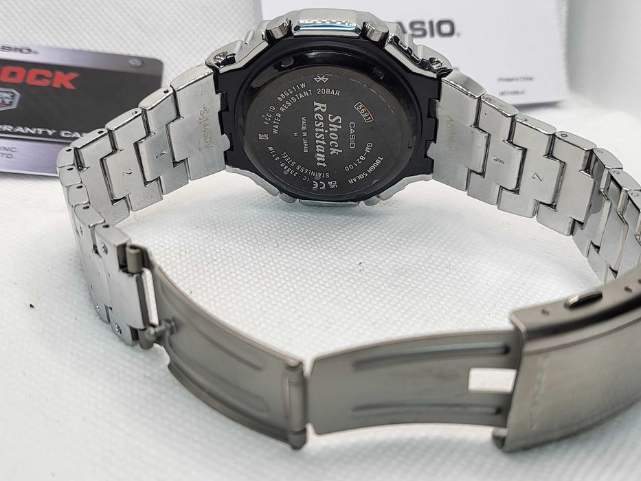 Ceas Sport Casio g shock Full metal GM B2100 Silver Blue Nou,Garantie 2 ani