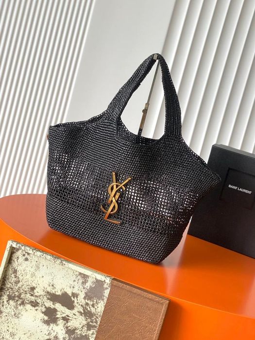 Saint Laurent Icare in Raffia