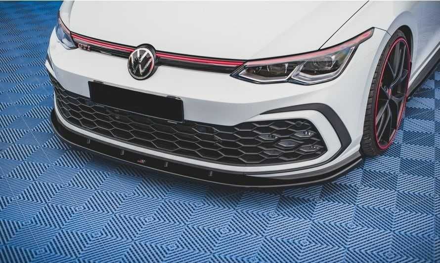 преден лип спойлер за голф мк8 гти / vw golf mk8 gti lip spoiler