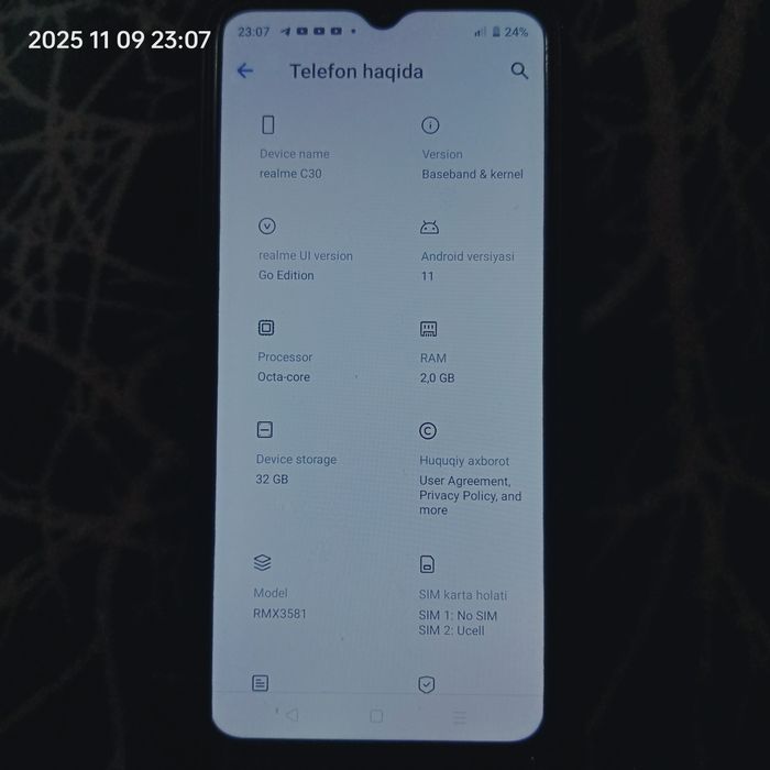 Telefon xolati yangi karopka dekiment bor