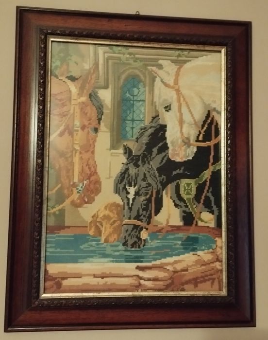 Гоблен с коне рамкиран