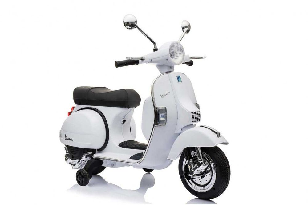 Scuter electric Vespa  pentru copii  3-6 ani Autokids (PX150) Alb