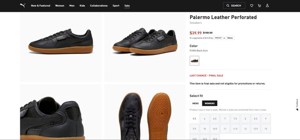 Пума, унисекс, 36,5 размер