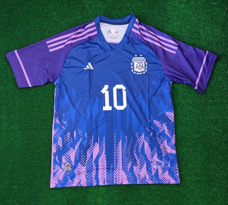 Мъжка футболна фланелка Аржентина Меси adidas 3 звезди