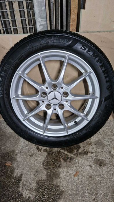 МЕРЦЕДЕС Джанти със зимни гуми 195/55/16  6J ET46  5×112  ЦО66,6