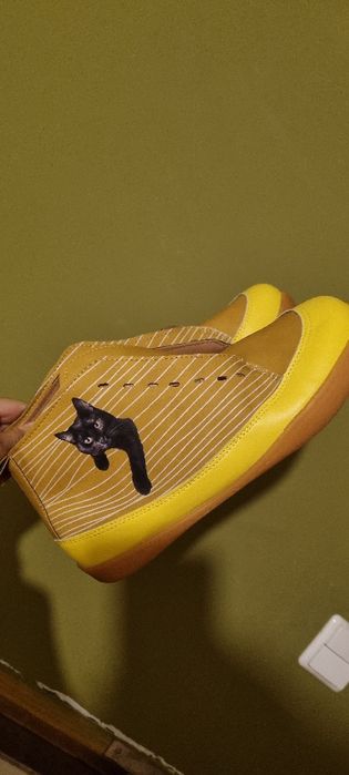 Ghete Piele cu  model Pisic