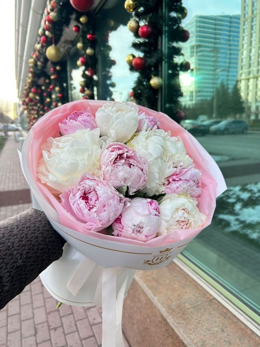 Пионы цветы букеты Астана