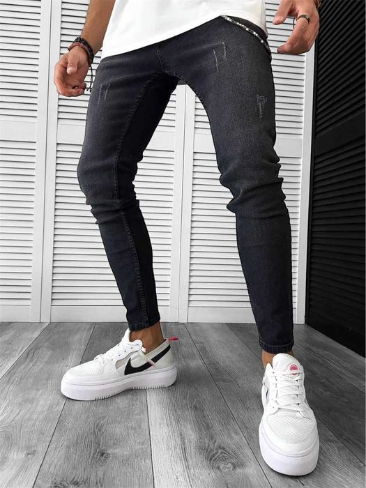 Blugi barbati conici negri