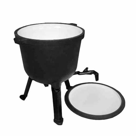 Ceaun fonta emailata cu capac/ ceaun vanatoresc 10L 449 lei 7L/400