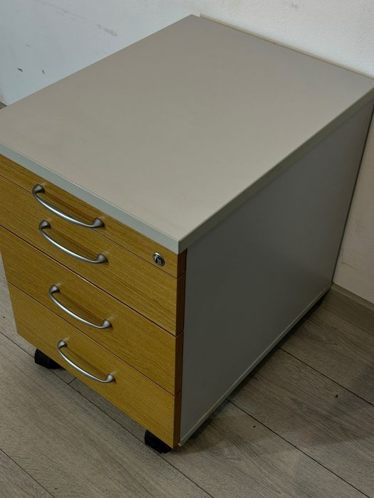 Rollbox cu 4 Sertare; Mic Dulap Birou; Comodă; Casetieră; Noptieră