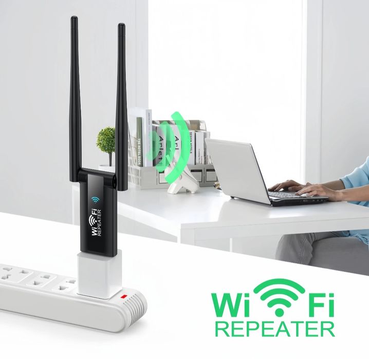 Wi-Fi USB Adapter 300Mbps – Signal Kuchaytirgich (2 antenna)