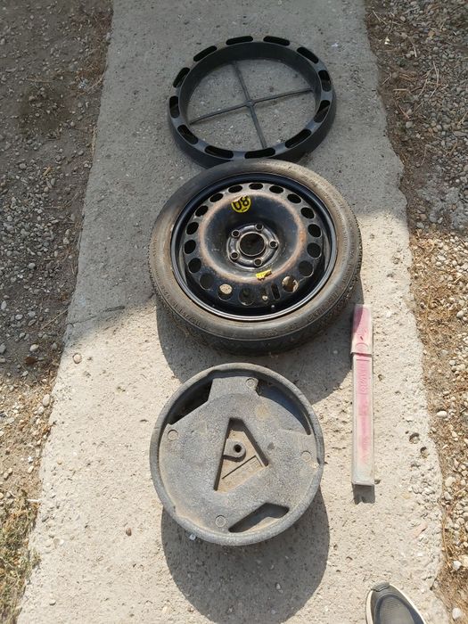 Roata rezerva Opel 5x110 cu suport si triunghi reflectorizant