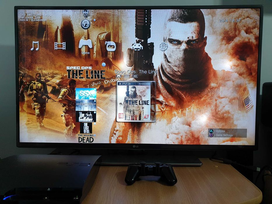 PS3 modat CFW 500 GB + 60 jocuri (GTA V, Red Dead, God of War, NFS)