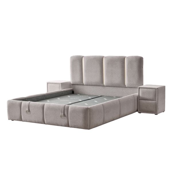 Тапицирана спалня с матрак ALLURE 160 x 200 - крем 020