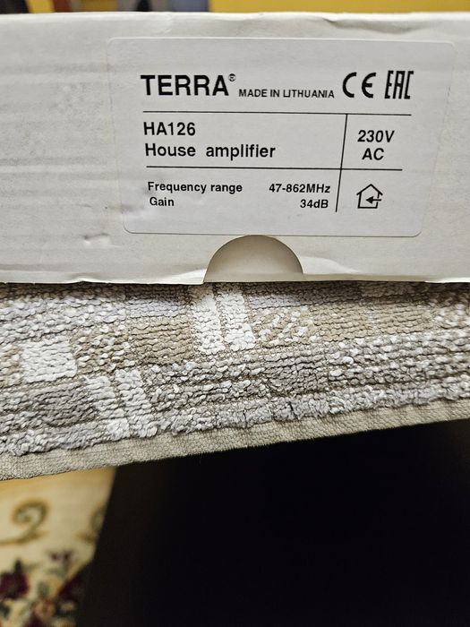 Amplificator de TV Terra HA 126 - 34 dB (max.117) si schita tehnica