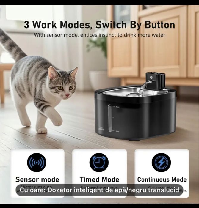 Dispenser Fantana Pisici Caini Senzor