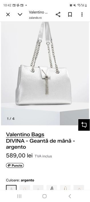 Geanta valentino argintie