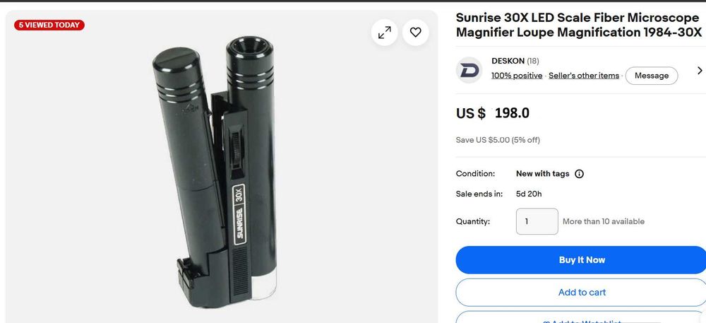 Джобен микроскоп "SUNRISE" 30X JAPAN