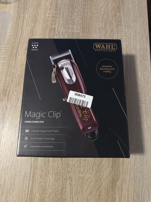 Оригинална машинка за постригване Wahl Magic Clip Cordless с кутия
