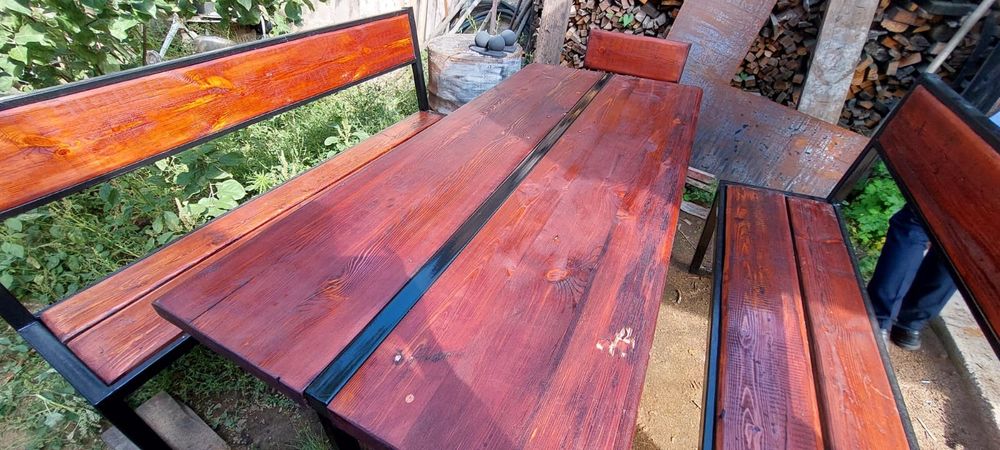 Продам садовую мебель из профтрубы и массива