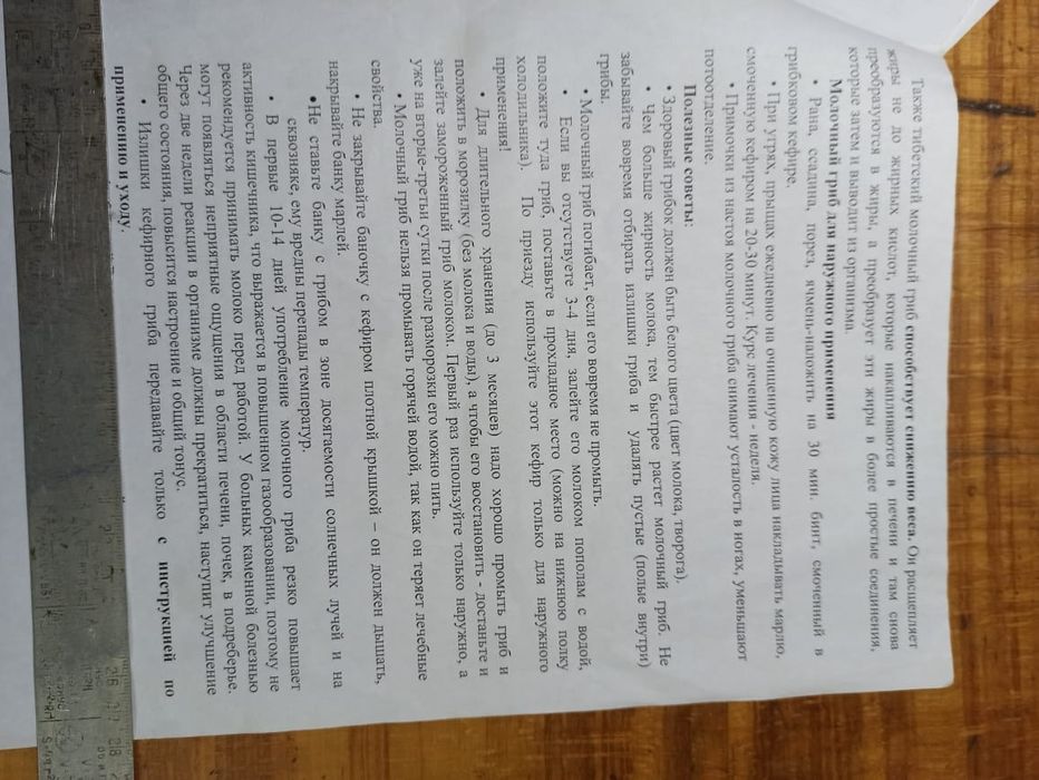 Тибетский молочный гриб