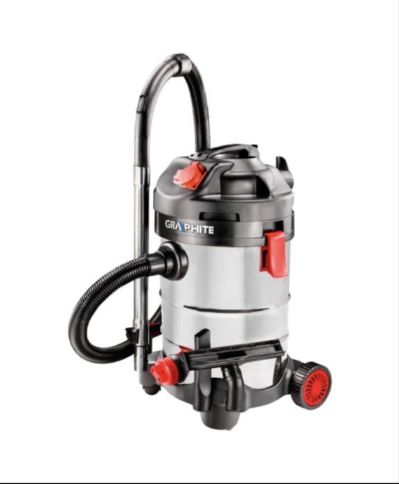 Прахосмукачка INOX за сухо и мокро почистване 1500W/30л. GRAPHITE