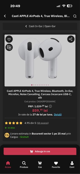 Vand Airpods 4 NOI