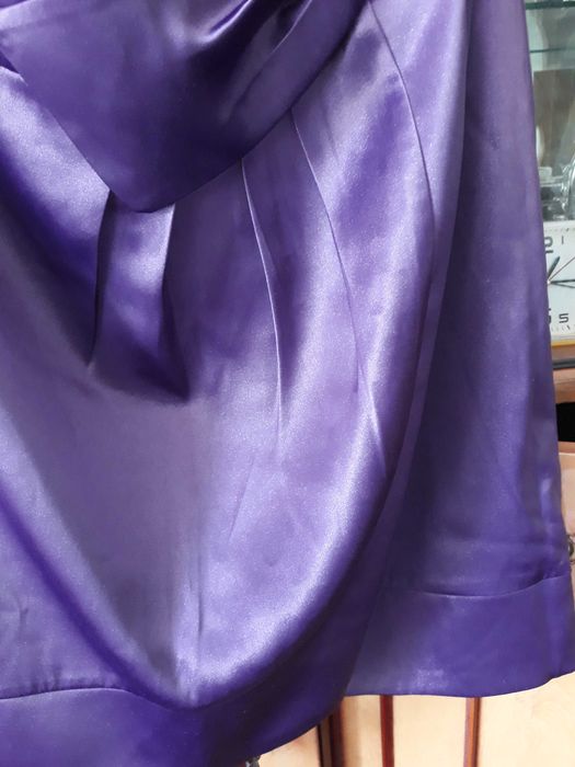 Fusta satin lucios culoare mov