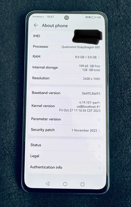Телефон HUAWEI Nova 10 SE, 128GB, 8GB RAM, 100% Battery health