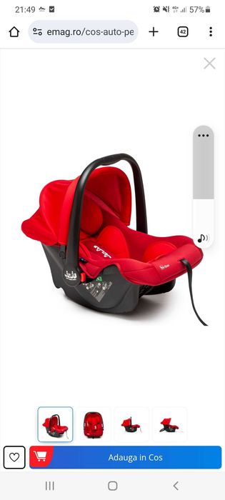 Cos Auto Juju Baby Boo i-Size, Rosu-Bordo
