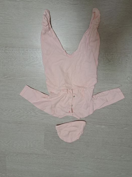 Salopeta si caciulita roz, fetita, 6luni - 68cm