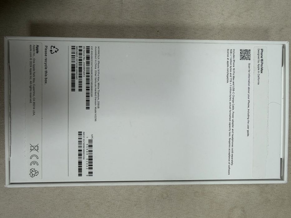 Iphone 16 pro max 256 gb
