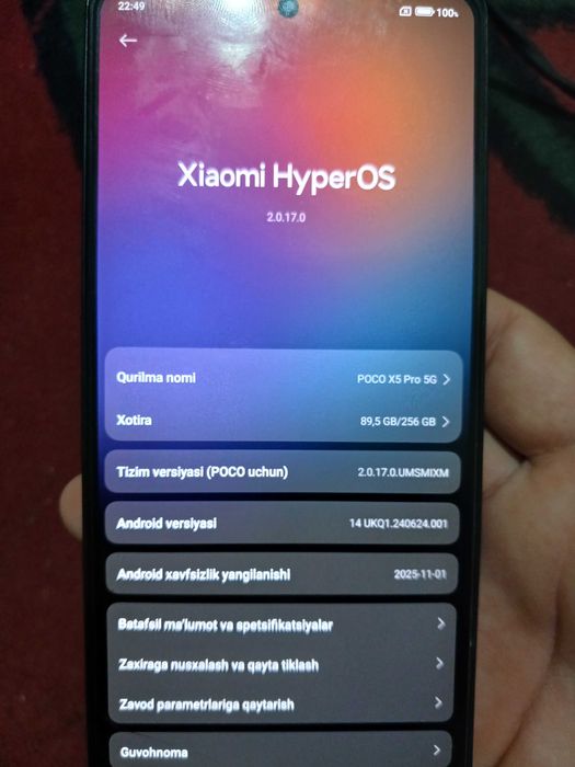 Xiomi poco x5 pro 5g
