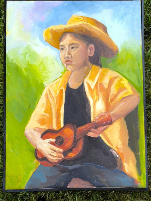 Картина маслом "На отдыхе"