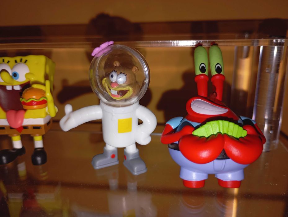 Комплект 3 D фигурки SpongeBob.  7 б-р.
