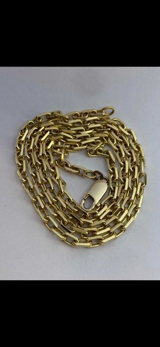 Lant superb aur galben 18k +pandantiv cu turmalin + diamant 0.3ct