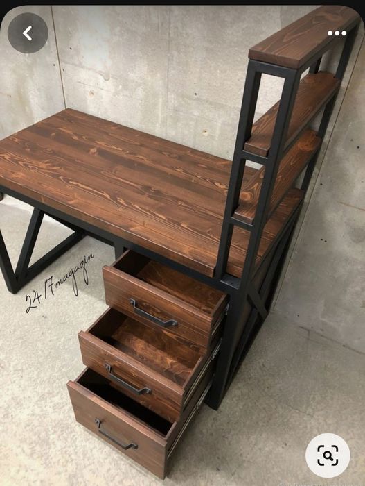 Loft mebel dlya ofisa parta stol kamot i drugiye