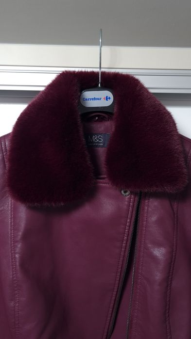 Jacheta PIELE M&S Plum Faux