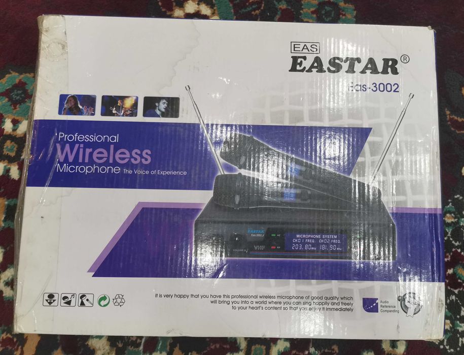 Микрофон-симсиз, безпроводной.,тадбирлар, караоке, меропрятия, концерт