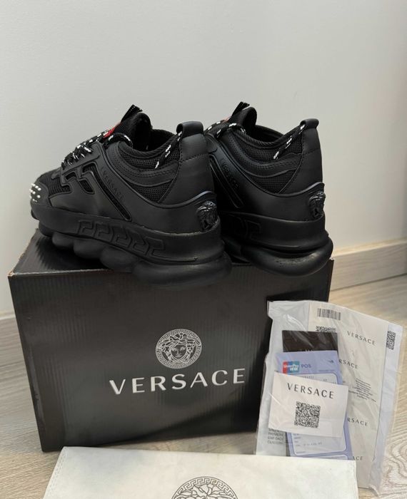 Adidasi Versace Chain Reaction Negru Marimi 36-44 Unisex