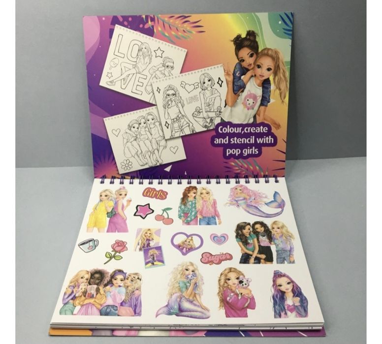 Разукрашки в виде блокнота с наклейками