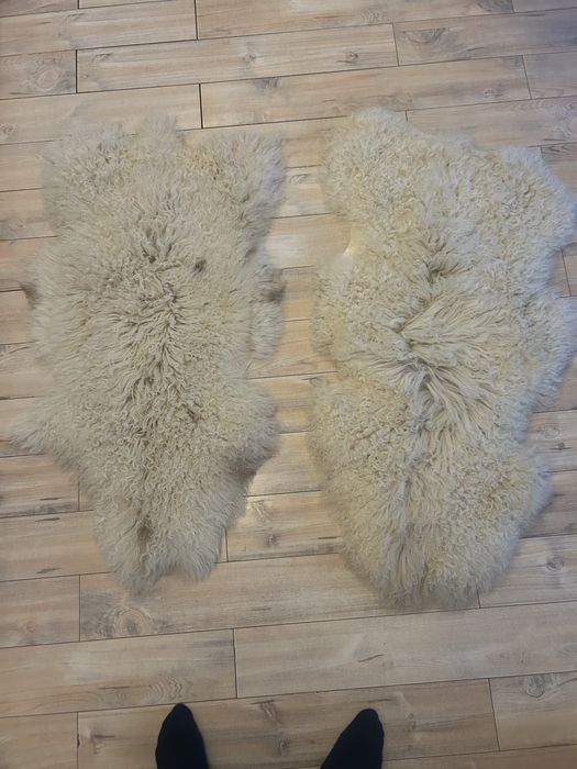 Covoras blana naturala oaie