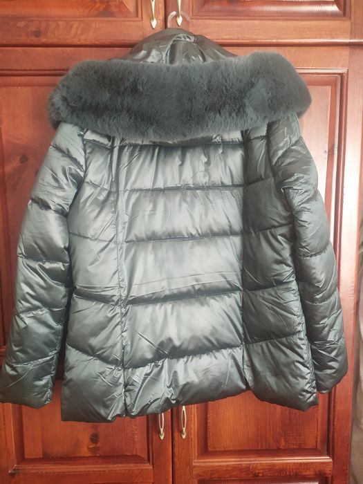 Дамско топло зелено яке два пъти обличано