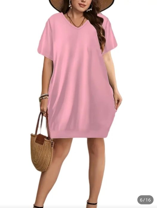 Розова и черна туника 4XL