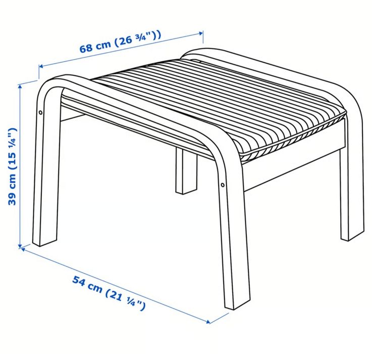 POÄNG
Taburet, maro/Knisa negru