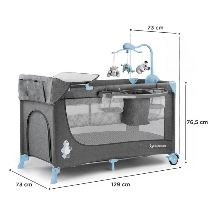 Детска кошара Kinderkraft с матрак