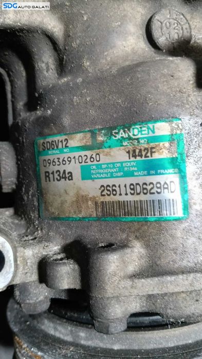 Compresor AC Aer Conditionat Clima Ford Fiesta 5 1.4 FXJB FXJA 2002 - 2008 Cod 2S6119D629AD 09636910260 [M8365]