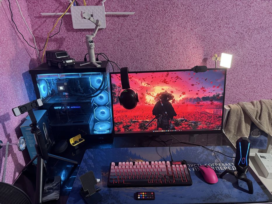 Kompyuter setup strimer va gamerlar uchun