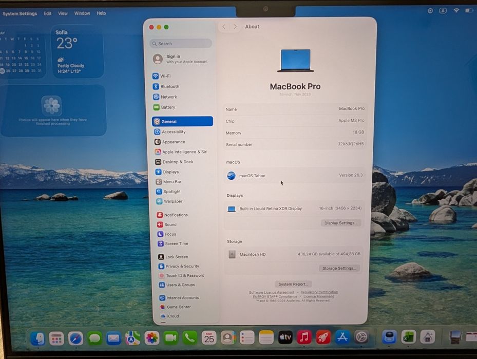 MacBook Pro M3 16 инча 18GB 2023 като нов. Батерия 99%